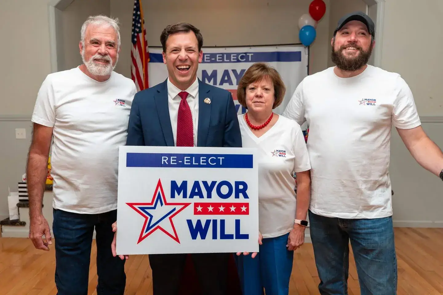 Mayor Will Reichelt with West Springfield residents
